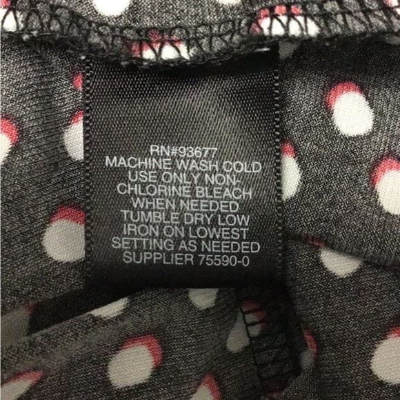 Liz Claiborne Career Woman Pleated Scoop Neck Polka Dot Blouse, Black, sz 3X - Picture 6 of 10